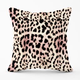 Warren Reed - Designer Leopard Hide Outdoor Cushion in Brown - Size: 45 cm x 45 cm - thumbnail 1