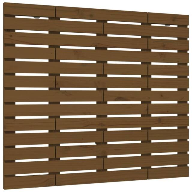 Berkfield Home Wall Headboard Honey Brown 126x3x91.5 cm Solid Wood Pine - image 1