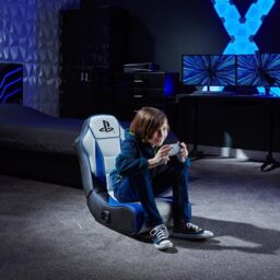 X Rocker PlayStation Geist Floor Rocker Gaming Chair for Kids in White - thumbnail 2