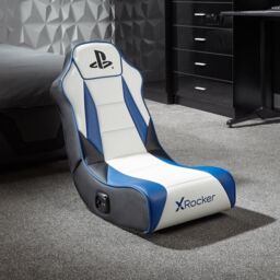 X Rocker PlayStation Geist Floor Rocker Gaming Chair for Kids in White