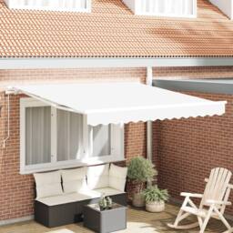 Berkfield Home Manual Retractable Awning White 300x250 cm