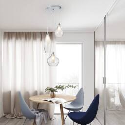 NIVOR 3 LED G9 Light Glass Cluster Globe Adjustable Hanging Pendant 3000k in Clear - thumbnail 7