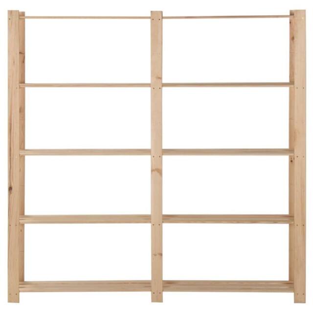 Berkfield Home 5-Tier Storage Rack 170x28.5x170 cm Solid Pinewood in Brown - image 1