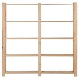 Berkfield Home 5-Tier Storage Rack 170x28.5x170 cm Solid Pinewood in Brown - thumbnail 1
