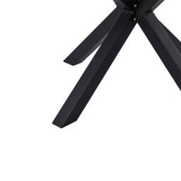 Wyld and Coco 120cm Round Garden Table Black Aluminium Frame Ceramic Glass Top - thumbnail 5