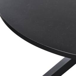 Wyld and Coco 120cm Round Garden Table Black Aluminium Frame Ceramic Glass Top - thumbnail 4