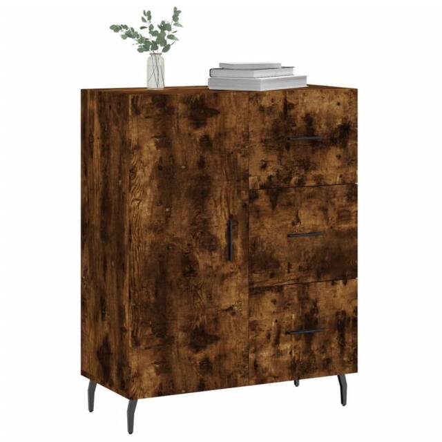 Berkfield Home Sideboard Smoked Oak 69.5x34x90 cm Engineered Wood in Brown - image 1