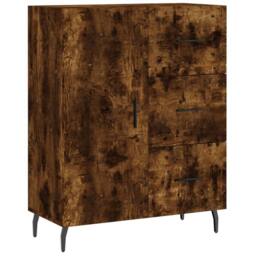 Berkfield Home Sideboard Smoked Oak 69.5x34x90 cm Engineered Wood in Brown - thumbnail 3