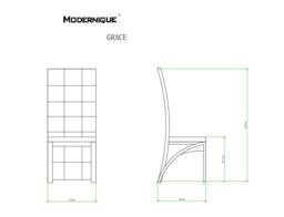 Modernique Set of 6 Dining Chairs with High Back in Faux Leather Chrome Frame Solid Build in Black - thumbnail 5