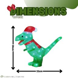 Marco Paul Dinosaur Christmas Lights - Novelty LED Light in Green - thumbnail 2
