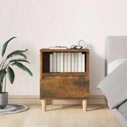 Berkfield Home Bedside Cabinets 2 pcs Smoked Oak 40x35x50 cm in Brown - Size: 40 x 35 x 50 cm - thumbnail 3