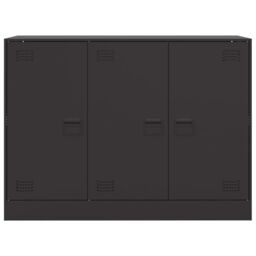Berkfield Home Sideboard Black 99x39x73 cm Steel - Size: 99 x 39 x 73 cm - thumbnail 6