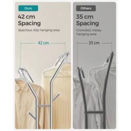 Kelvenix Silver Double Clothes Hanging Rail - thumbnail 5
