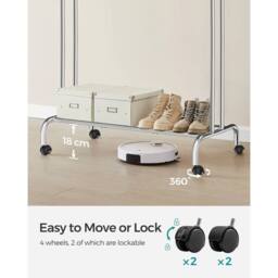 Kelvenix Silver Double Clothes Hanging Rail - thumbnail 4