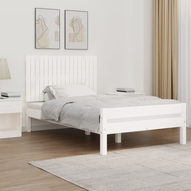 Berkfield Home Wall Headboard White 108x3x60 cm Solid Wood Pine - Size: 108 x 3 x 60 cm - image 1