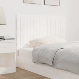 Berkfield Home Wall Headboard White 108x3x60 cm Solid Wood Pine - Size: 108 x 3 x 60 cm - thumbnail 3