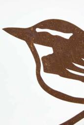 Homescapes Steel Eurasian Wren Fence Topper in Brown - thumbnail 3