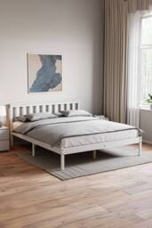 HD Designs Milan King Size Wooden Bed Frame Low Foot 820 x 1595 x 2050 mm in White - thumbnail 2