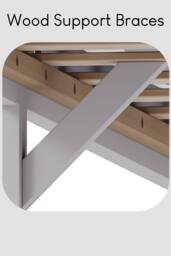 HD Designs Milan King Size Wooden Bed Frame Low Foot 820 x 1595 x 2050 mm in White - thumbnail 7