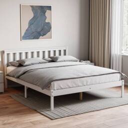 HD Designs Milan King Size Wooden Bed Frame Low Foot 820 x 1595 x 2050 mm in White - thumbnail 1