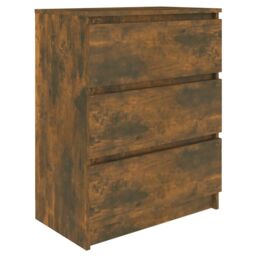 Berkfield Home Sideboard Smoked Oak 60x35x76 cm Engineered Wood in Brown - Size: 60 x 35 x 76 cm - thumbnail 2