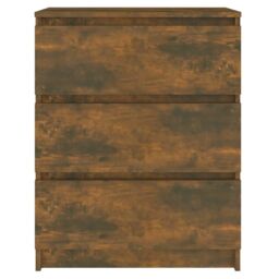 Berkfield Home Sideboard Smoked Oak 60x35x76 cm Engineered Wood in Brown - Size: 60 x 35 x 76 cm - thumbnail 3