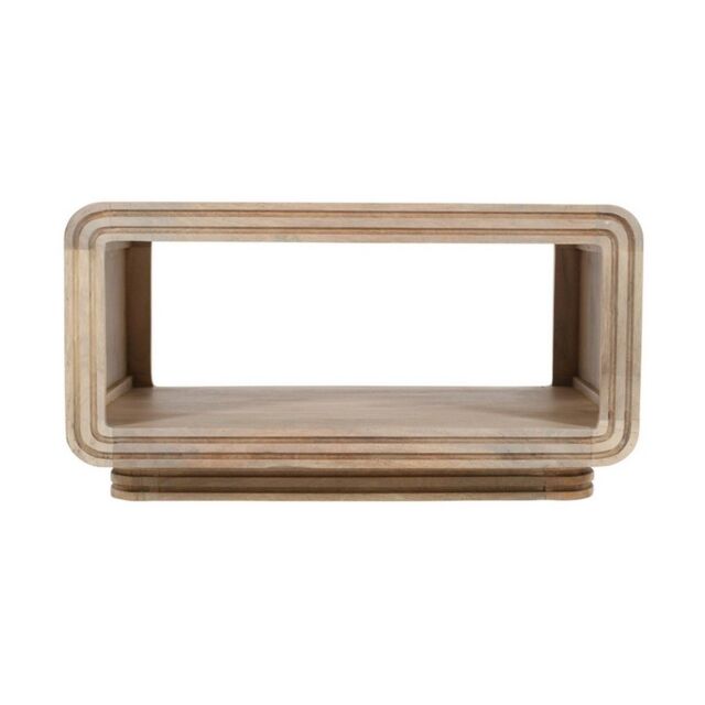 Indian Hub Hudson Carved Coffee Table - Mango Wood - L55 x W85 x H45 cm in Brown - image 1