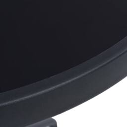 Berkfield Home Garden Table Black 80 cm Steel & Glass