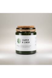 KDMD Greenman Leaves & Linen Soy Woodwick Candle 26 Hour in Green - thumbnail 3