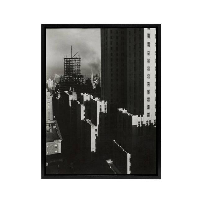 "Artery8 NY City View from the Shelton Stieglitz Framed Canvas Wall Art Print in Grey - Size: W12"" x H16""" - image 1