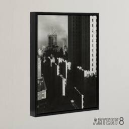 "Artery8 NY City View from the Shelton Stieglitz Framed Canvas Wall Art Print in Grey - Size: W12"" x H16""" - thumbnail 2