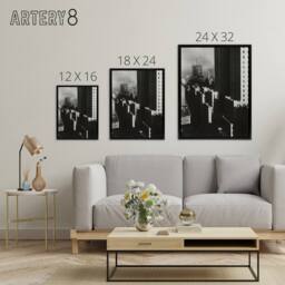 "Artery8 NY City View from the Shelton Stieglitz Framed Canvas Wall Art Print in Grey - Size: W12"" x H16""" - thumbnail 4
