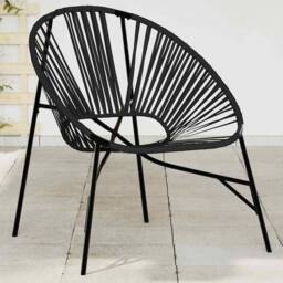 Berkfield Home Beautiful Garden Egg Chair Black Poly Rattan - thumbnail 2