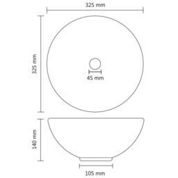 Berkfield Home Luxury Bathroom Basin Round Matt White 32.5x14 cm Ceramic - thumbnail 6