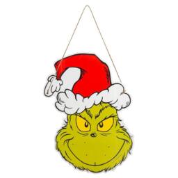 VFM e-Store Grinch Christmas Light Up Wall Festive Decoration 40 x 30cm Green X 1 - Size: 40 x 30 cm - thumbnail 1