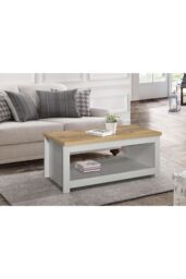 Birlea Coffee Table Highgate Rectangular Farmhouse Shabby Chic in Grey