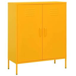 Berkfield Home Storage Cabinet Mustard Yellow 80x35x101.5 cm Steel