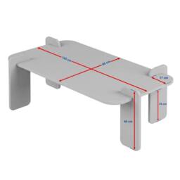 CALICOSY Rectangular Coffee Table, 120 Cm Long - ELOI in Black - thumbnail 9