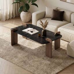 CALICOSY Rectangular Coffee Table, 120 Cm Long - ELOI in Black - thumbnail 2