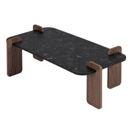 CALICOSY Rectangular Coffee Table, 120 Cm Long - ELOI in Black