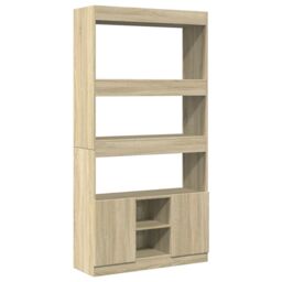 Berkfield Home Highboard¬†Sonoma Oak 92x33x180 cm Engineered Wood in Brown - Size: 92 x 33 x 180 cm - thumbnail 2