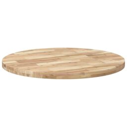 Berkfield Home Table Top Round √ò90x4 cm Solid Wood Acacia in Brown - Size: 90x4 cm - thumbnail 5