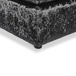Snugg Furniture UK Limited Aurora Crushed Velvet Footstool in Black - thumbnail 2