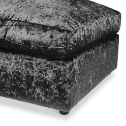 Snugg Furniture UK Limited Aurora Crushed Velvet Footstool in Black - thumbnail 3