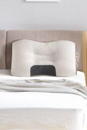 Living and Home Premium Sleep Support Knitted Pillow for All Seasons in White - Size: Single - thumbnail 1