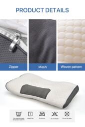 Living and Home Premium Sleep Support Knitted Pillow for All Seasons in White - Size: Single - thumbnail 3