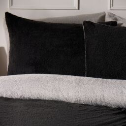 OHS Reversible Teddy Duvet Cover with Pillowcase in Natural - Size: King - thumbnail 5