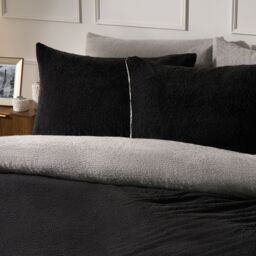 OHS Reversible Teddy Duvet Cover with Pillowcase in Natural - Size: King - thumbnail 4
