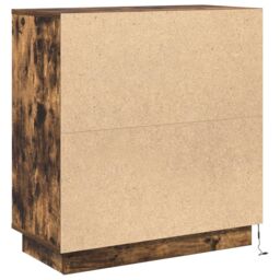 Berkfield Home Sideboard with LED, Smoked Oak, 71x34.5x75 cm, Engineered Wood in Brown - Size: 71x34.5x75 cm - thumbnail 9