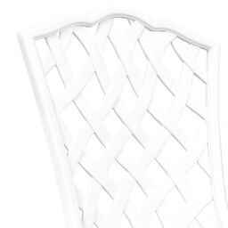 Berkfield Home 3-Piece White Cast Aluminum Garden Bistro Set - thumbnail 9